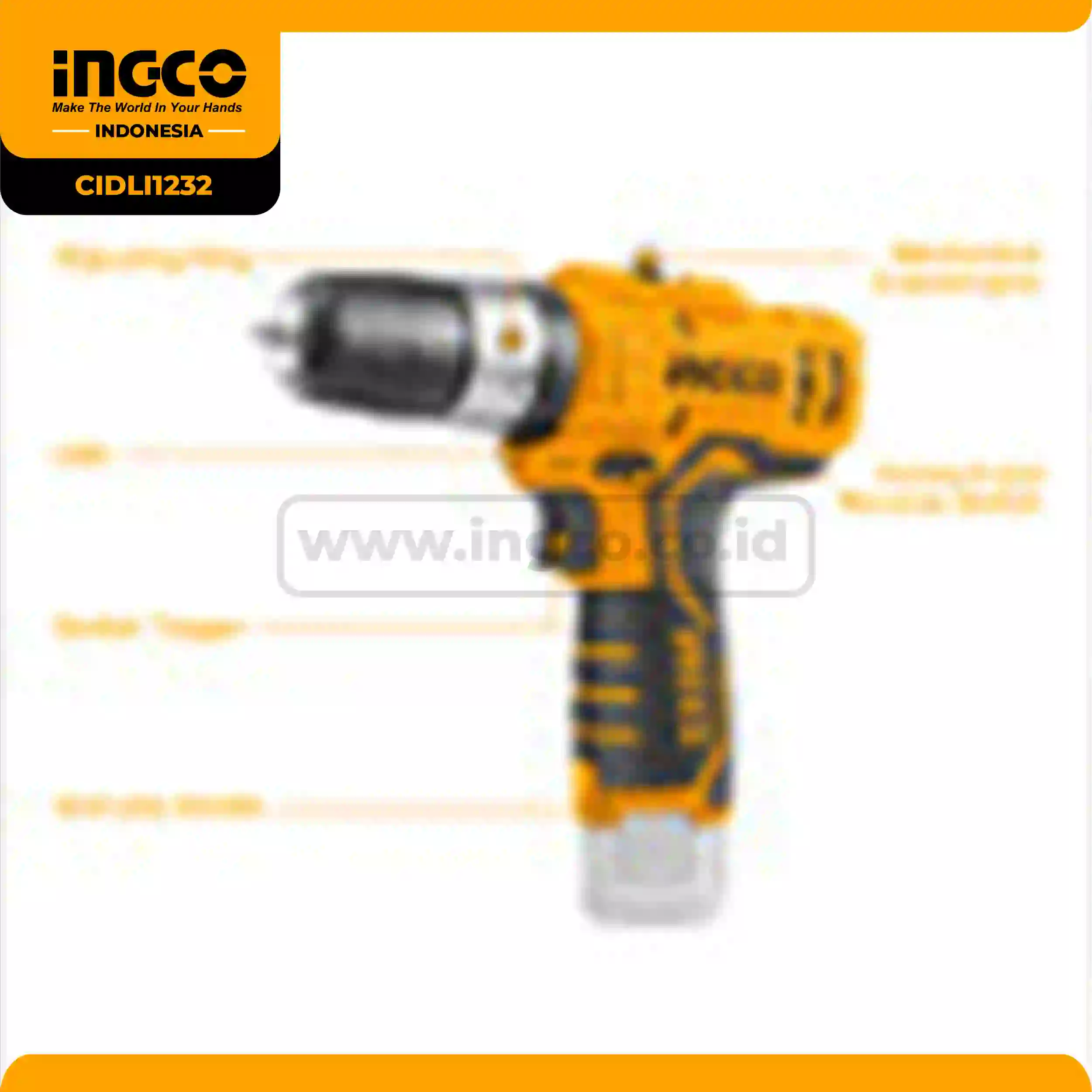 CIDLI1232 - (MESIN BOR IMPACT CORDLESS 12V* (2B&1C)) => CIDLI12202