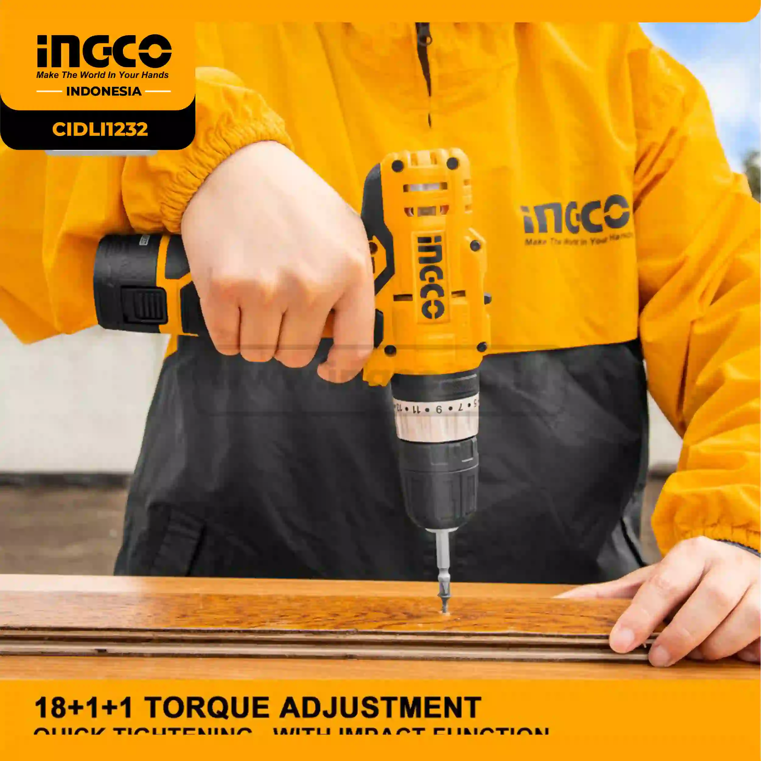 CIDLI1232 - (MESIN BOR IMPACT CORDLESS 12V* (2B&1C)) => CIDLI12202