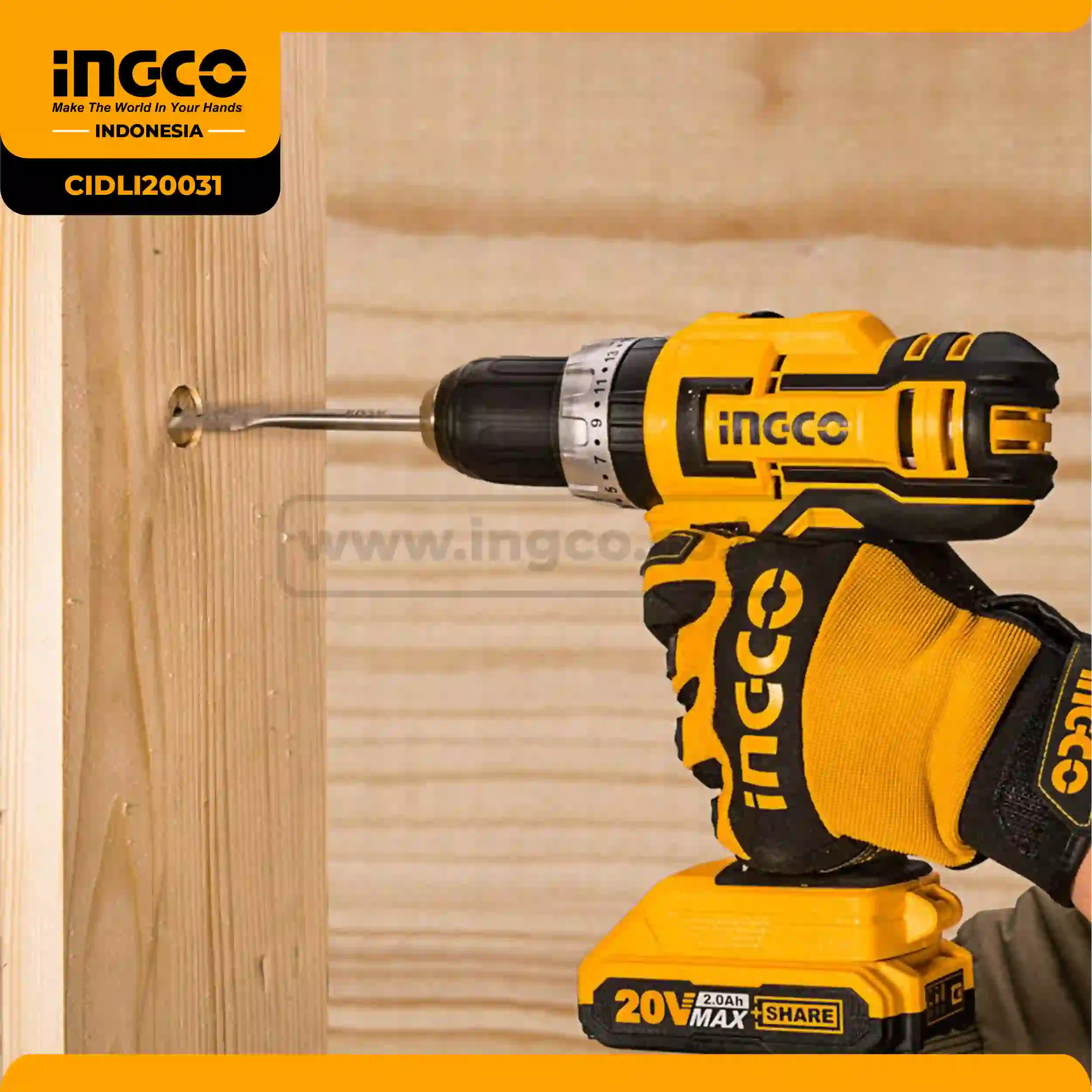 CIDLI20031 - (MESIN BOR IMPACT CORDLESS 20V HD (2B&1FC)) => CIDLI20602