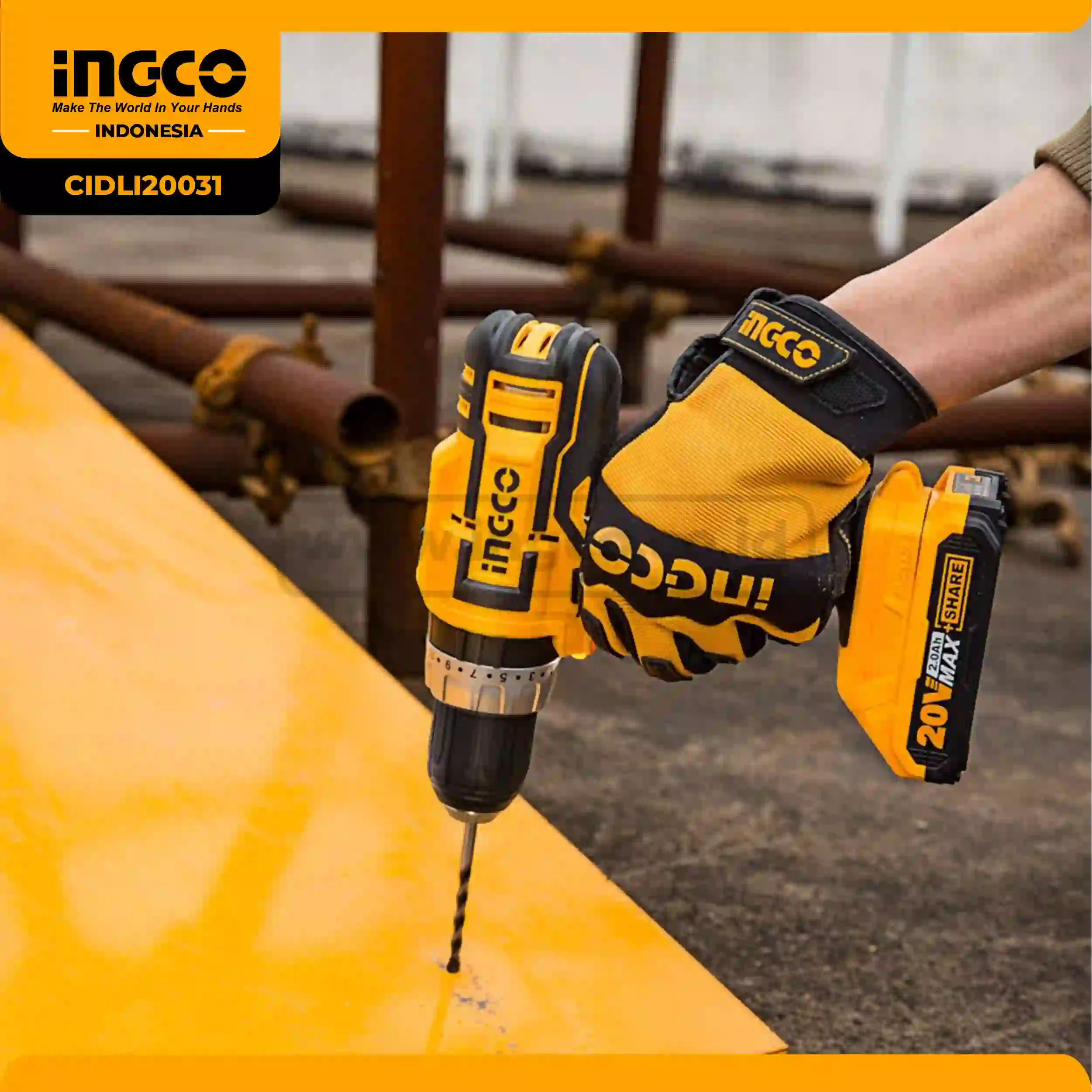 CIDLI20031 - (MESIN BOR IMPACT CORDLESS 20V HD (2B&1FC)) => CIDLI20602