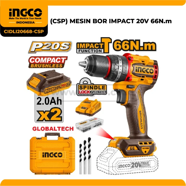 CIDLI20668-CSP - (CSP) MESIN BOR IMPACT 20V 66N.m