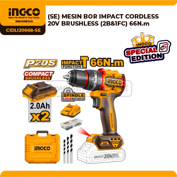 CIDLI20668-SE - (MESIN BOR IMPACT 20V 66N.M)