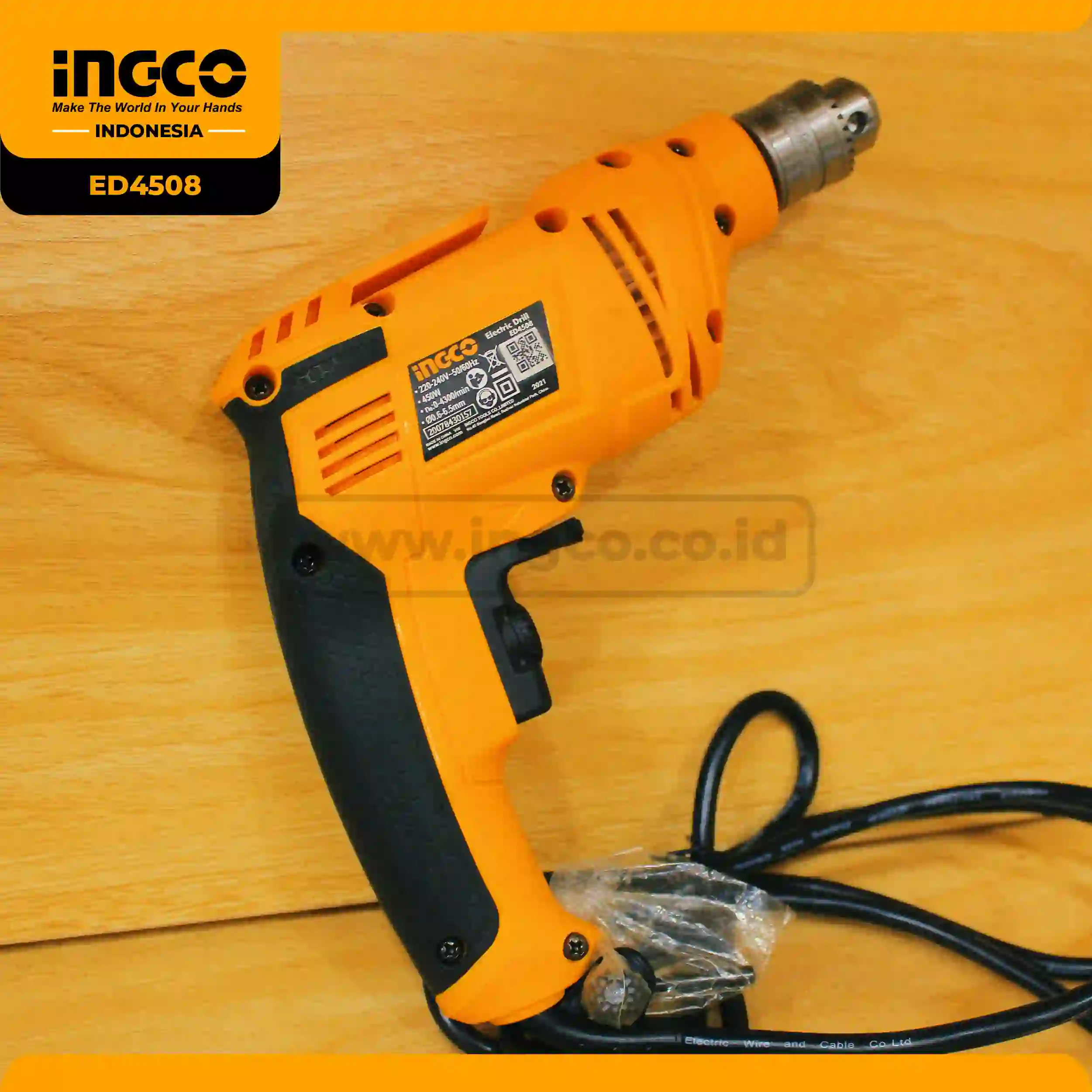 ED4508 - (MESIN BOR 6.5MM 450W)