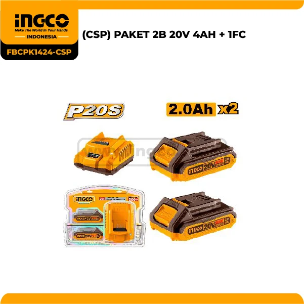 FBCPK1424-CSP - (PAKET 2B 20V 4AH + 1FC => FBCPK2013)