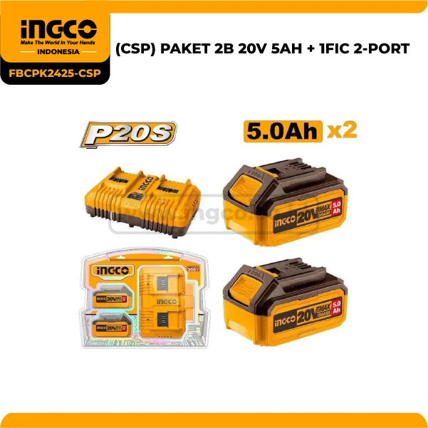 FBCPK2425-CSP - (PAKET 2B 20V 5AH + 1FIC 2-PORT)