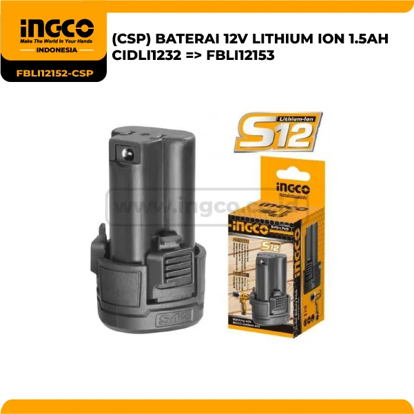 FBLI12152-CSP - (BATERAI 12V LITHIUM ION 1.5AH CIDLI1232 => FBLI12153)