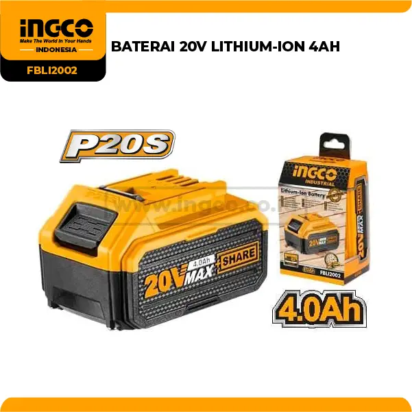 FBLI2002 - BATERAI 20V LITHIUM-ION 4AH !