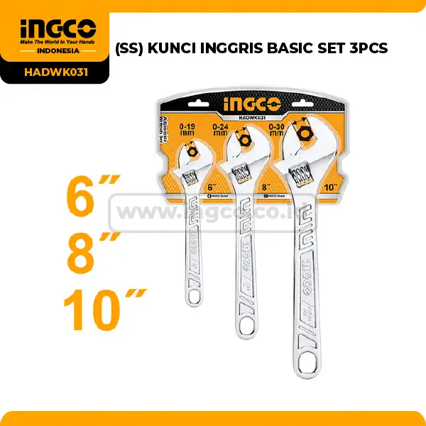 HADWK031 - KUNCI INGGRIS BASIC SET 3PCS