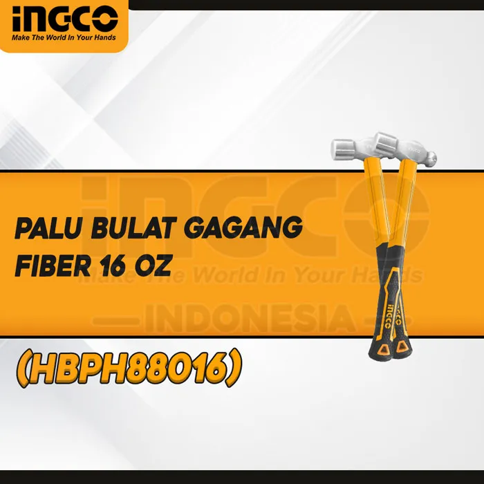 HBPH88016 - (PALU BULAT GAGANG FIBER 16 OZ => HBPHS8016)