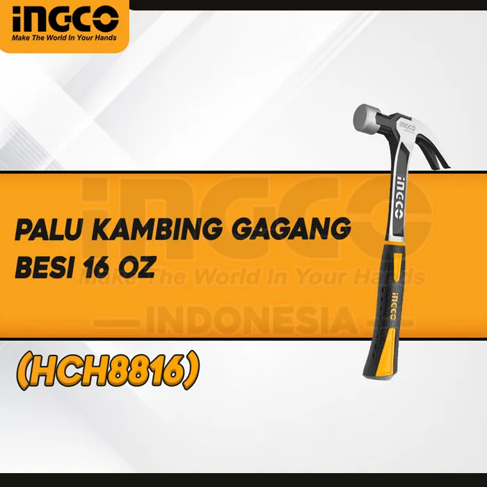 HCH8816 - (PALU KAMBING GAGANG BESI 16 OZ)