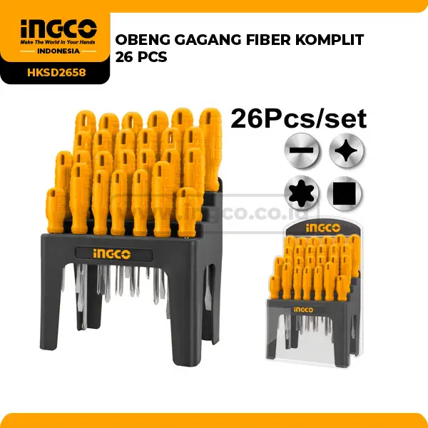 HKSD2658 - (OBENG GAGANG FIBER KOMPLIT 26 PCS *)