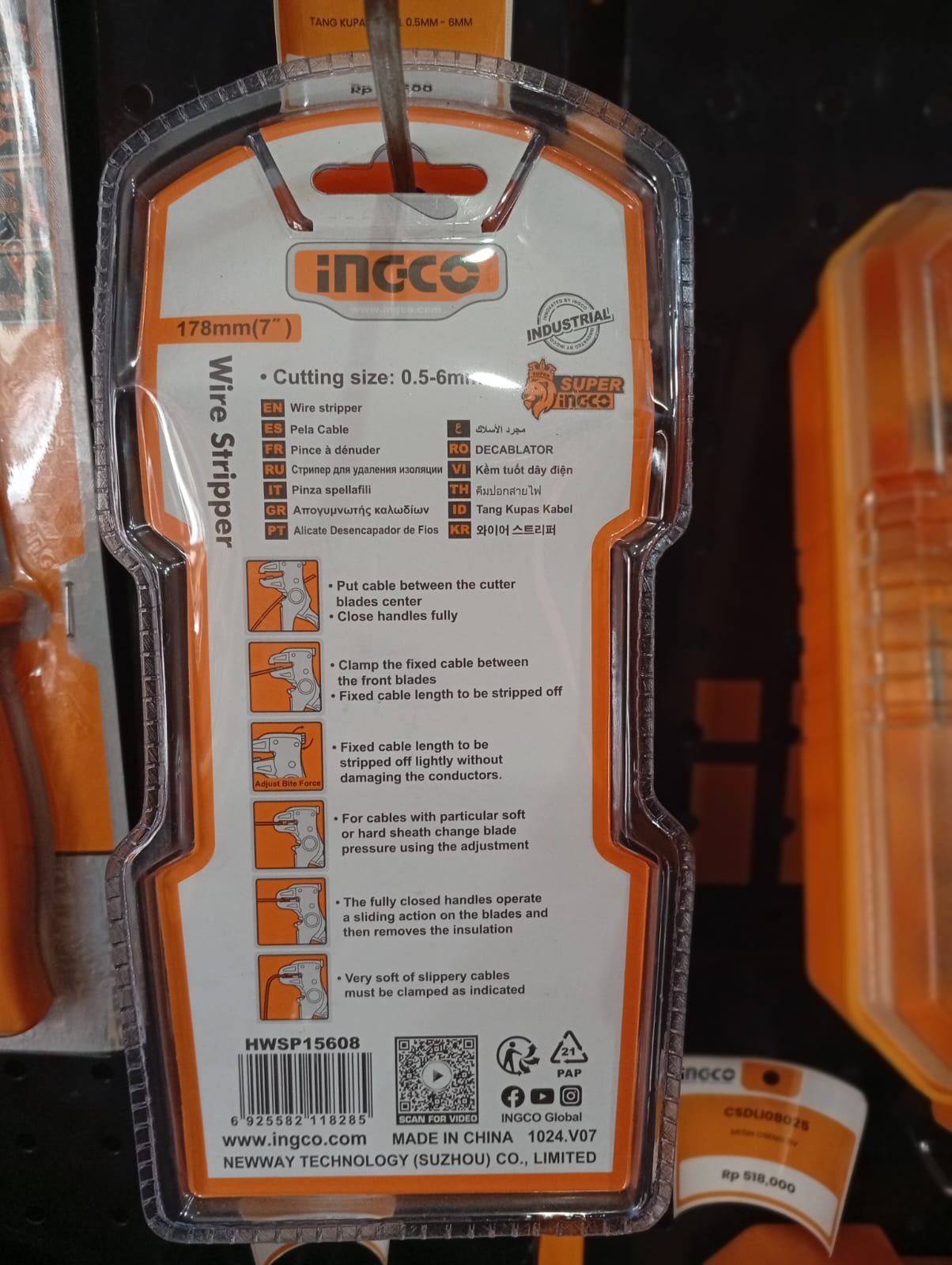 HWSP15608 - TANG KUPAS KABEL 0.5MM 0 6MM