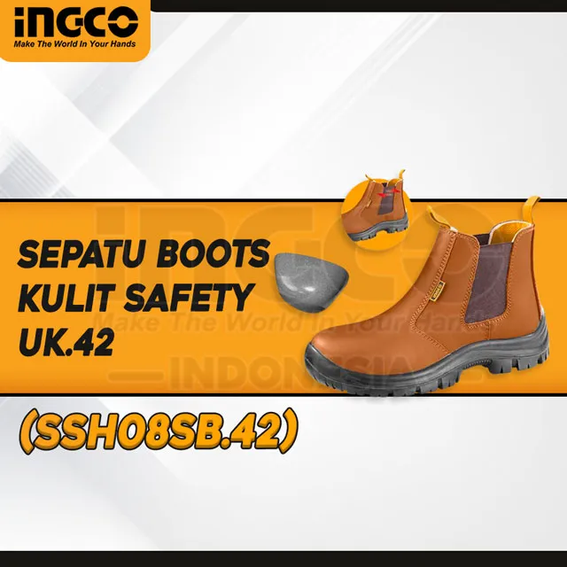 SSH08SB.42 - (SEPATU BOOTS KULIT SAFETY UK.42)